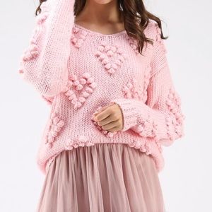 Chicwish Knit Your Love v-neck sweater